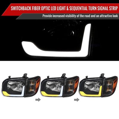 2005-2006 Toyota Tundra/05-2007 Sequoia LED Bar Factory Headlights Corner Lamps
