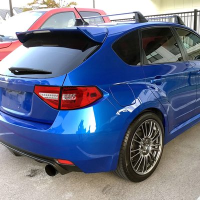 2008-2014 Subaru Impreza WRX Hatchback LED Tube Tail Lights Chrome/Red