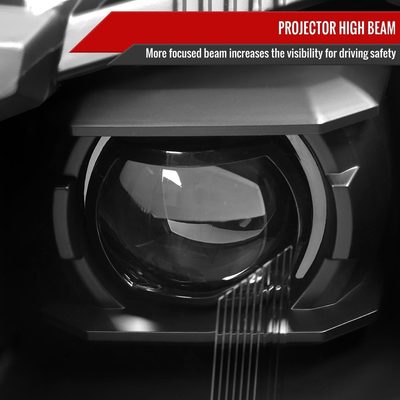 2010-2016 Cadillac SRX Full Sequential LED DRL Projector Headlights Matt Black