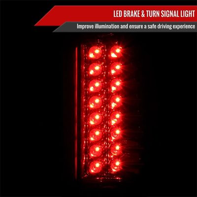 1988-2000 Chevy Silverado/Tahoe/Suburban/Sierra/Yukon LED Tail Lights Chrome