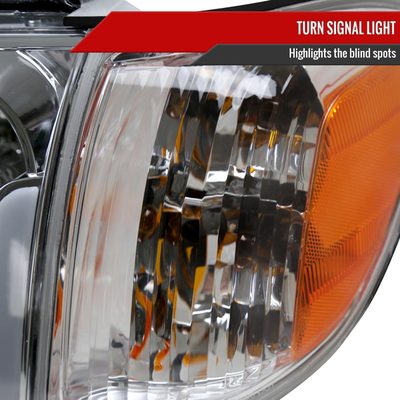 2005-2006 Toyota Tundra/Sequoia LED Bar Factory Headlights Corner Lamps Chrome