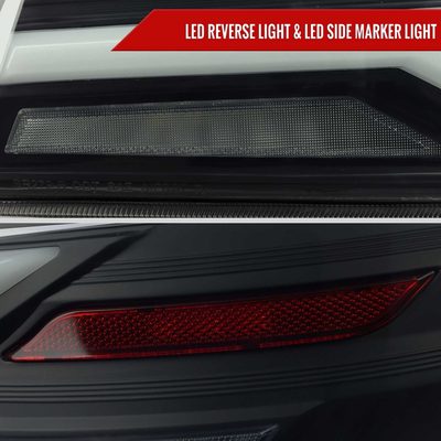 For Subaru WRX STi 015-2021 LED Tail Light Sequential Turn Signal Black Smoked Brake Reverse Marker