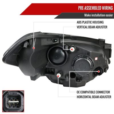 2010-2011 Kia Soul Projector Headlights LED Light Bar&LED Signal Lights Chrome