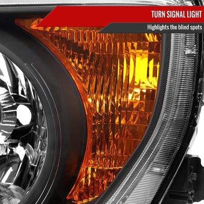 2003-2008 Honda Element Factory Style Headlights Matte Black/Clear Lens