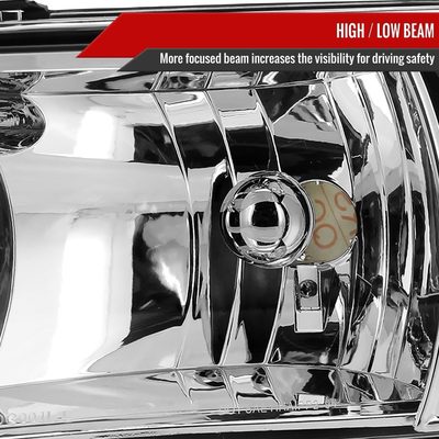 1994-2001 Dodge RAM 1500/ RAM 2500 3500 Crystal Headlights Chrome