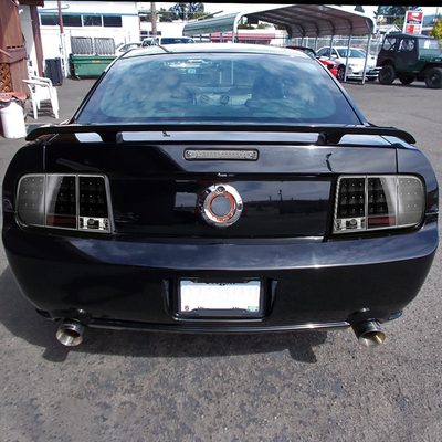 2005-2009 Ford Mustang Sequential LED Tail Lights Matte Black/Clear Lens
