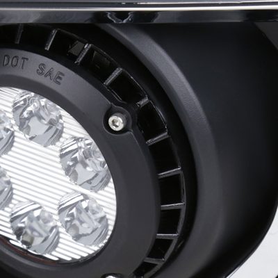 2015-2018 GMC Sierra 2500HD/3500HD 6-LED Fog Lights Kit Chrome/Clear Lens