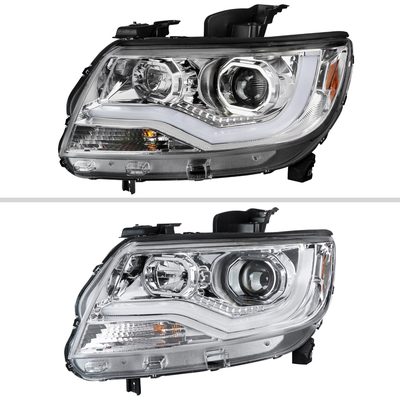 2015-2021 Chevy Colorado LED Bar Projector Headlights Chrome/Clear Lens