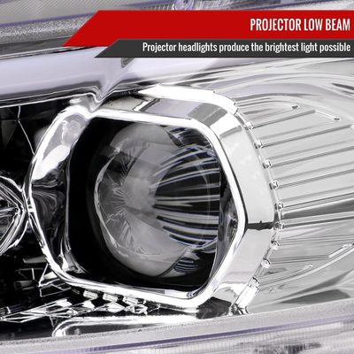 2013-2016 Ford Fusion Sequential Turn Signal Projector Headlights Chrome