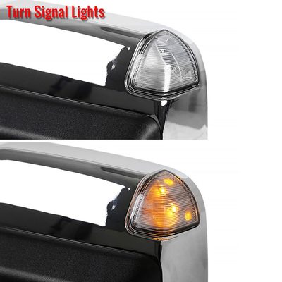 2009-2012 Dodge RAM 1500 Foldable Heated & Manual Chrome Towing Mirrors Clear