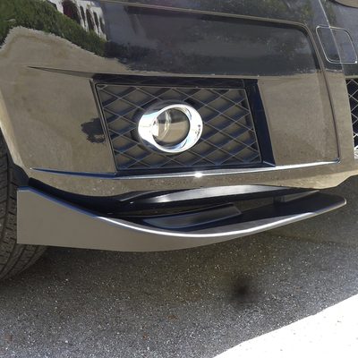 Universal Matte Black Polypropylene Front Bumper Lip Spoiler Splitters