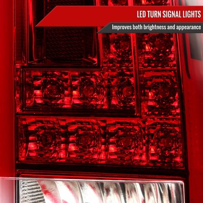 2015-2020 GMC Yukon/Yukon XL Denali SLE/SLT LED Tail Lights Chrome/Red Clear