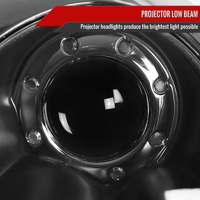 2002-2008 Mini Cooper R50 R53 R52 Single Halo Projector Headlights Matt Black