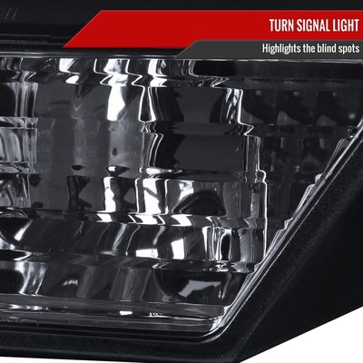 2009-2014 Ford F-150 LED C-Bar Projector Headlights Glossy Black/Smoke Lens