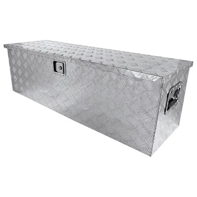 Universal 44" Heavy Duty Silver Alu Truck Tool Box w/ Side Handles Lock & Keys