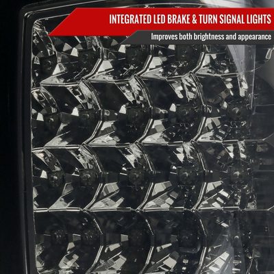 2006-2011 Ford Ranger LED Tail Lights Chrome Housing/Smoke Lens