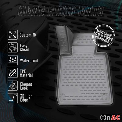 2007-2014 GMC Yukon Floor Mats Liners Full Set All Weather Gray