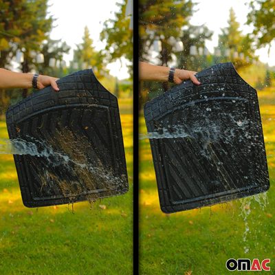 1999-2007 Chevrolet Silverado 1500 2500 3500 Crew Cab Universal Floor Mats Liner All Weather 3D Black Waterproof 4Pcs