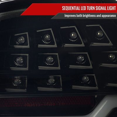 2009-2011 BMW E90 3-Series 4Dr Sedan Red LED Tail Light Glossy Black/Clear