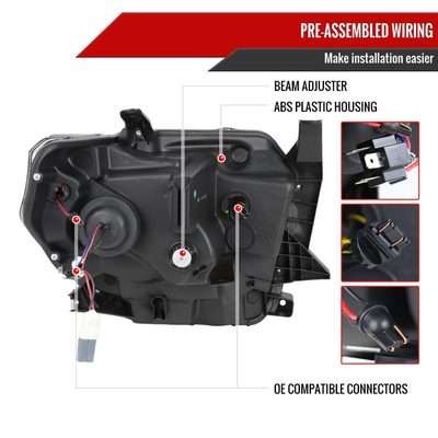 2014-2021 Toyota Tundra LED CBar Projector Headlights Arrow Signals Smoke