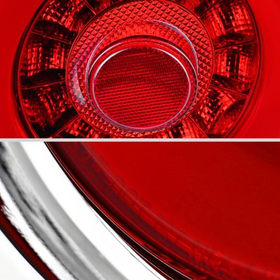 1999-2002 Nissan Skyline GT R34 JDM Red LED Tail Lights Chrome/Red Lens