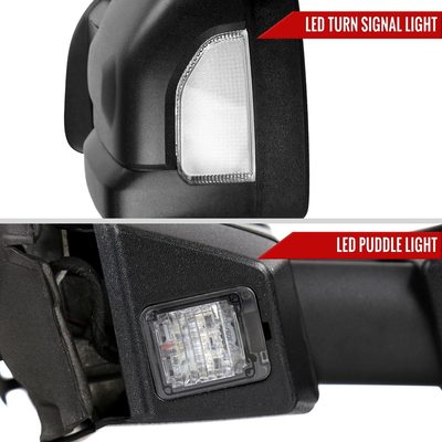 2016-2022 Nissan Titan BSM & Manually Extendable Towing Mirrors Clear Lens