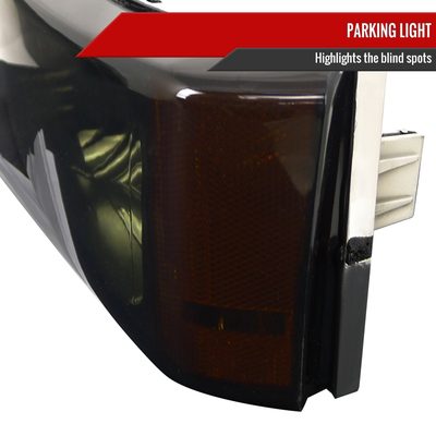 2002-2006 Chevy Avalanche/ 03-2007 Silverado Headlights Bumper Lights Smoke