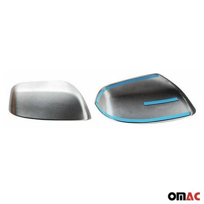 2010-2013 Lexus GX 460 Side Mirror Cover Caps Brushed Stainless Steel Silver 2 Pcs
