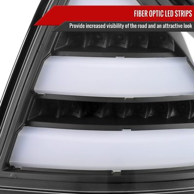 2005-2007 Chrysler 300C V2 LED Tail Lights Matte Black Housing/Clear Lens