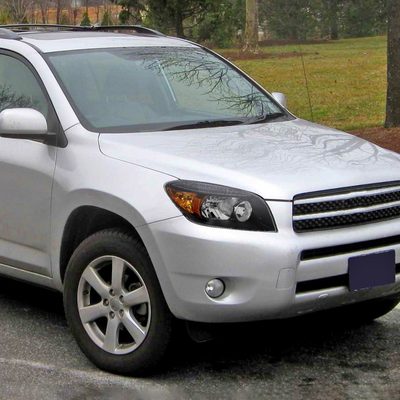 2006-2008 Toyota RAV4 Factory Style Headlights Matte Black/Clear Lens
