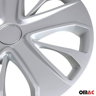 Hawaii Hub Caps Wheel Cover 15" Silver Full Set 4 pcs.