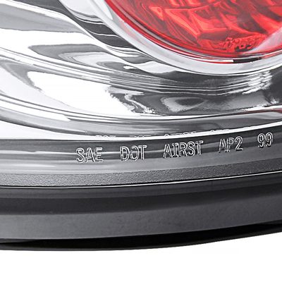 2003-2006 Chevrolet Silverado Tail Lights Chrome Housing/Clear Lens