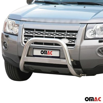 2008-2015 Land Rover LR2 Bull Bar Push Front Bumper Grille Stainless Steel Silver 1Pc