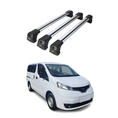 2015-2018 Chevrolet City Express Roof Rack Cross Bars 3Pcs Silver