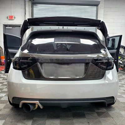 2008-2014 Subaru Impreza WRX HB LED Tube Tail Lights Glossy Black/Dark Smoke