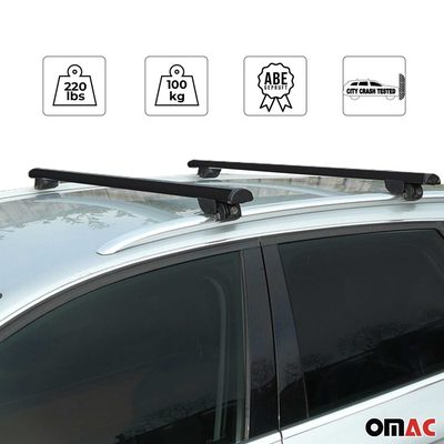 2023-2026 BMW iX1 U11 Roof Rack Cross Bars Luggage Lbs Black 2 Pcs