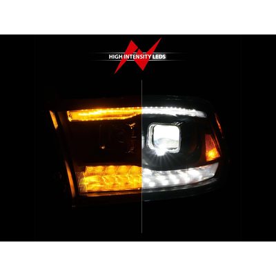 Anzo Black Sequential Signal DRL Projector Headlights 111595