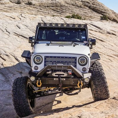 Marco de luz en parabrisa WLF 8 duallys 3" Jeep Wrangler JK 07-18