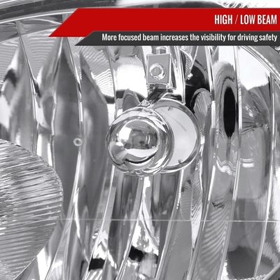 2003-2005 Dodge Neon Factory Style Headlights Chrome Housing/Clear Lens