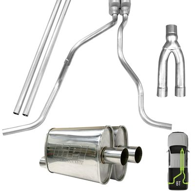 GMC/Chevy, 2012-2018, 6.0L - Stainless - MPI Exhaust Cat-Back Dual Stainless Kits