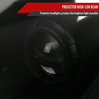 2006-2009 Nissan 350Z Turn Signal Animated LED Bar Projector Headlights Smoke