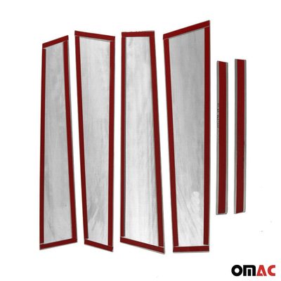 2013-2022 Buick Encore Window B Pillar Posts Door Trim Cover Stainless Steel Silver 6x
