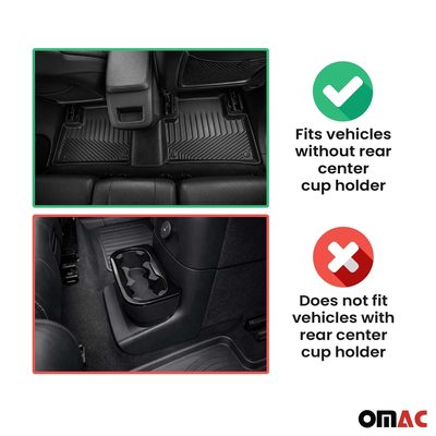 2016-2023 Mazda CX-9 Premium Floor Mats Liners First and Second Row Set Black