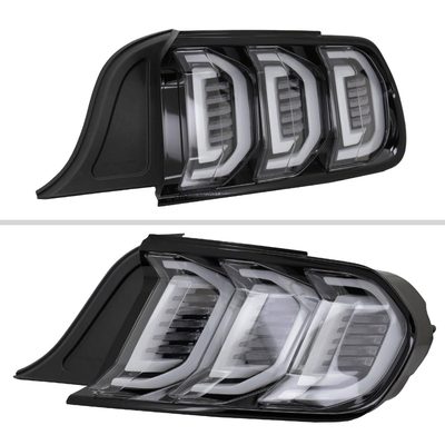 2015-2023 Ford Mustang Sequential Signal LED Tail Lights Jet Black/Clean Lens