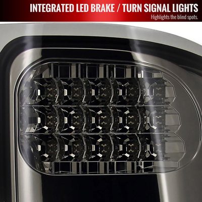 2007-2014 GMC Sierra LED Tail Lights Chrome Housing/Smoke Lens