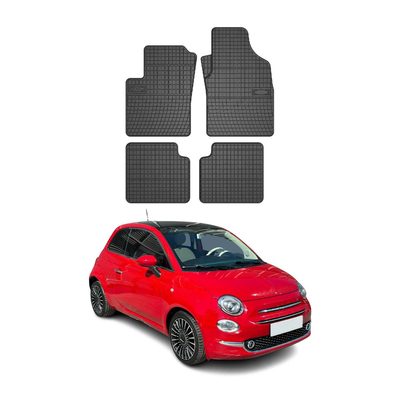 2009-2019 Fiat 500 500C Floor Mats Liners Full Set All Weather Rubber Black