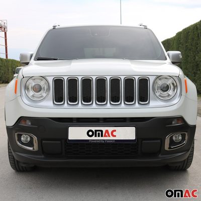 2015-2018 Jeep Renegade Fog Light Lamp Bezel Cover Steel Dark 2 Pcs