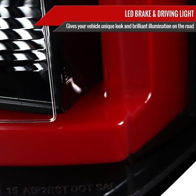 2015-2020 GMC Yukon/Yukon XL Denali SLE/SLT LED Tail Lights Jet Black/Clear