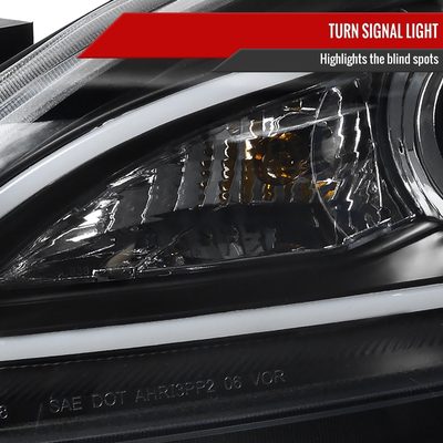 2010-2013 Mazda 3 Projector Headlights w/ LED Light Strip Matte Black/Clear