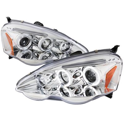 2002-2004 Acura RSX Dual Halo Projector Headlights Chrome Housing/Clear Lens